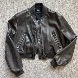 Faux leather jacket